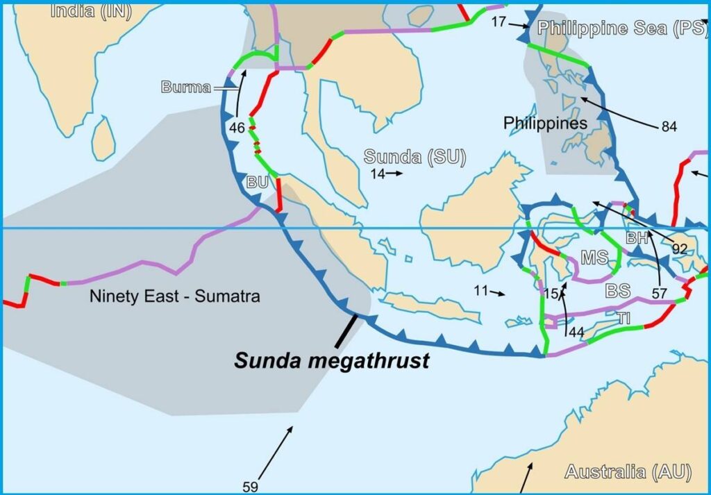 Карта Зондского разлома