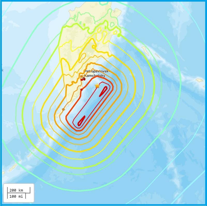 Камчатское землетрясение 30 июля 2025 года.